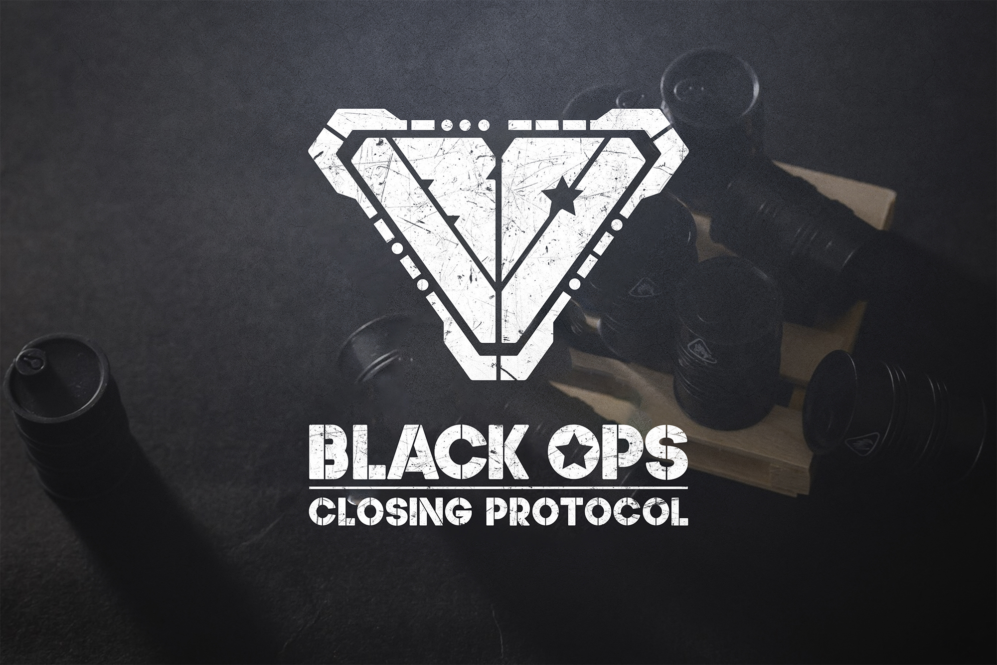 Company Co. business logo psd template in embossed paper texture